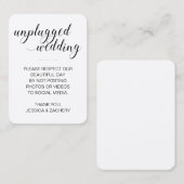 Rustic No Posting Social Media Unplugged Wedding Plaatskaartje (Voorkant / Achterkant)