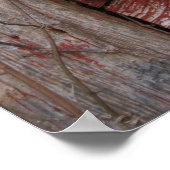 Rustic No Trespassing Sign on Red Barn Poster (Hoek)