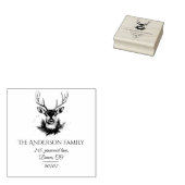 Rustic Noël Christmas Return Adres Rubber Stamp Rubberstempel (Gestempeld)