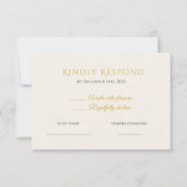 Rustic Noel Christmas RSVP Card | Elegant  Kaartje (Voorkant)