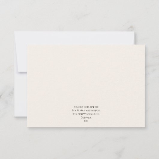 Rustic Noel Christmas RSVP Card | Elegant  Kaartje (Achterkant)