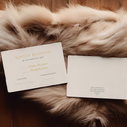 Rustic Noel Christmas RSVP Card | Elegant  Kaartje