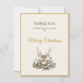 Rustic Noël Christmas Thank You Card Bedankkaart (Voorkant)