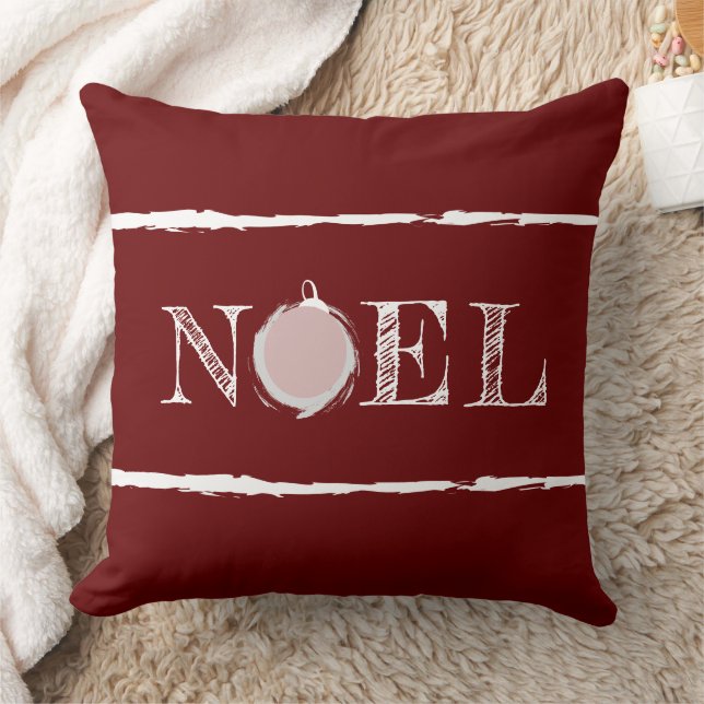 Rustic Noel Deep Red Holiday Kussen (Deken)