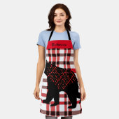 Rustic Northwood Black Beer Silhouette op beton Schort (Gedragen)