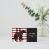 Rustic Northwood Black Beer Silhouette op beton Visitekaartje (Staand voorkant)