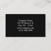 Rustic Northwood Black Beer Silhouette op beton Visitekaartje (Achterkant)