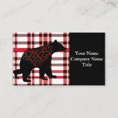 Rustic Northwood Black Beer Silhouette op beton Visitekaartje (Voorkant)