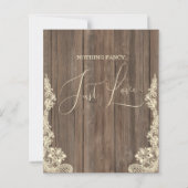 Rustic Nothing Fancy Just Love Wedding Invitation (Achterkant)