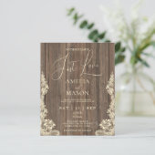 Rustic Nothing Fancy Just Love Wedding Invitation (Staand voorkant)