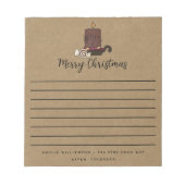 Rustic Notitieblok voor kerst met kerst (Voorkant)