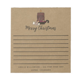 Rustic Notitieblok voor kerst met kerst