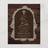 Rustic NUESTRA BODA Backyard Woodland Wood Lace (Voorkant)