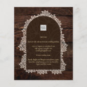Rustic NUESTRA BODA Backyard Woodland Wood Lace Flyer (Achterkant)