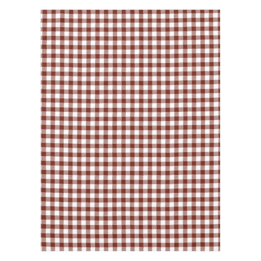 Rustic Nutmeg Brown Gingham Buffalo Plaid Tafelkleed (Voorkant)