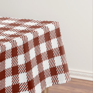 Rustic Nutmeg Brown Gingham Buffalo Plaid Tafelkleed