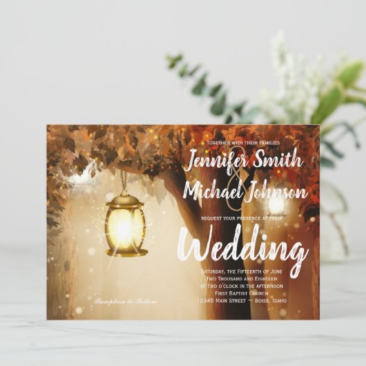 Rustic Oak - boom - herfst lekt uit het gevlekte h Kaart (Staand voorkant)