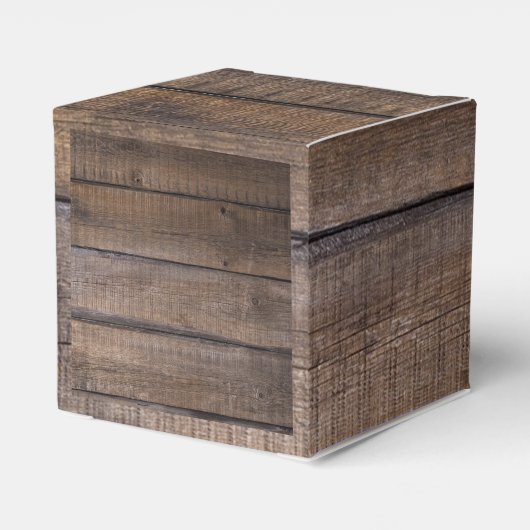 Rustic Oak Monogram Script Weddenschap Bedankt Bedankdoosjes (Achterkant)