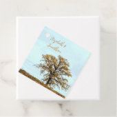Rustic Oak Tree Autumn Wedding Bedankjes Labels (In situ)