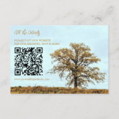 Rustic Oak Tree Autumn Wedding Details Informatiekaartje (Voorkant)