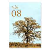 Rustic Oak Tree Autumn Wedding Kaart (Achterkant)