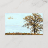 Rustic Oak Tree Autumn Wedding Plaatskaartje (Voorkant)
