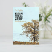 Rustic Oak Tree Autumn Wedding Registry Informatiekaartje (Staand voorkant)
