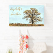 Rustic Oak Tree Autumn Wedding Spandoek (Insitu)