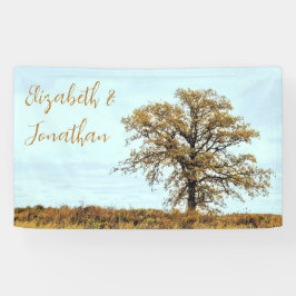 Rustic Oak Tree Autumn Wedding Spandoek