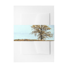 Rustic Oak Tree Autumn Wedding Uitnodigingen Wikkel