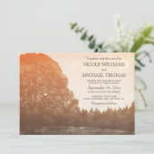 Rustic Oak Tree Fall Huwelijksuitnodigingen Kaart (Staand voorkant)