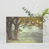 Rustic Oak Tree Romantisch Vrijgezellenfeest Kaart (Staand voorkant)