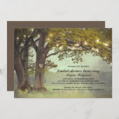 Rustic Oak Tree Romantisch Vrijgezellenfeest Kaart (Voorkant / Achterkant)