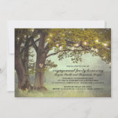 Rustic Oak Tree Romantische verlovingsfeest Kaart (Voorkant)