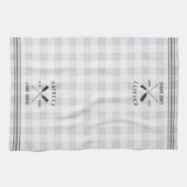 Rustic Oars Pset Personalized Lake House Theedoek (Horizontaal)