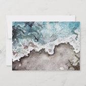 Rustic Ocean Flat Save the Date Kaart (Achterkant)