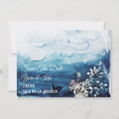 Rustic Ocean Flat Save the Date Kaart (Voorkant)