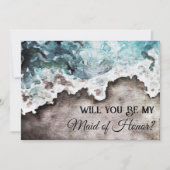 Rustic Ocean Maid of Honor proposal Kaart (Voorkant)