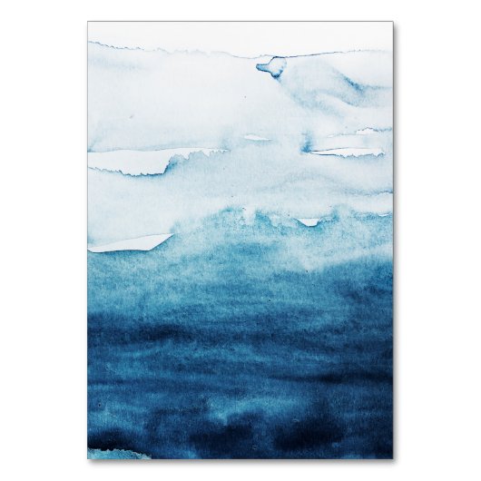 Rustic Ocean Wedding Foldable Place Card Kaart (Achterkant)