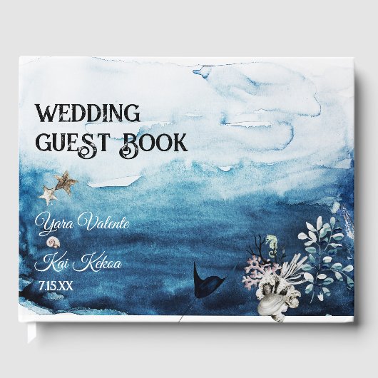 Rustic Ocean Wedding Guest Book Gastenboek (Voorkant)