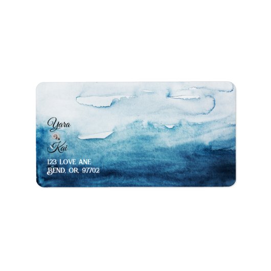 Rustic Ocean Wedding Return Address Label (Voorkant)