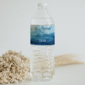 Rustic Ocean Wedding Waterfles Etiket