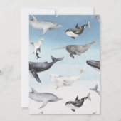 Rustic Ocean Whale Ahoy Het is een Boy Baby shower Kaart (Achterkant)