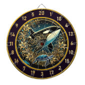 Rustic Ocean Wildlife Dartboard Muurkunst Dartbord (Voorkant)