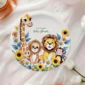 Rustic Oerwoud Safari Animals Baby shower Papieren Bordje