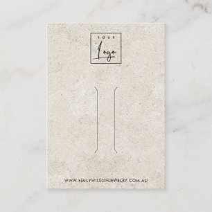 RUSTIC OFF WITTE STUCCO HAIR CLIP DISPLAY KAART VISITEKAARTJE