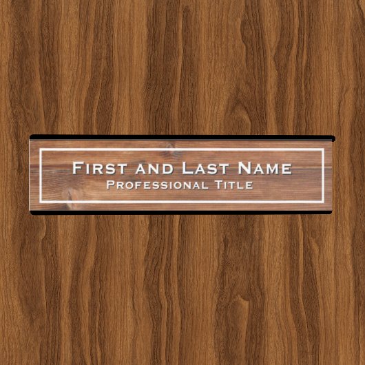 Rustic Office Door Sign Signs Wood Grain Look Deurbordje
