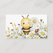 Rustic Oh Babee Honey Bee Book For Baby Shower Informatiekaartje (Achterkant)