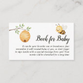 Rustic Oh Babee Honey Bee Book For Baby Shower Informatiekaartje (Voorkant)