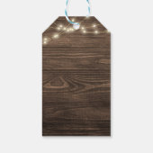 Rustic Oh Baby Cutie Pie Baby shower Cadeaulabel (Achterkant)